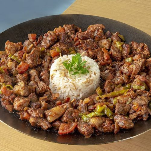 Turkish sac tava with beef or chicken and vegetables