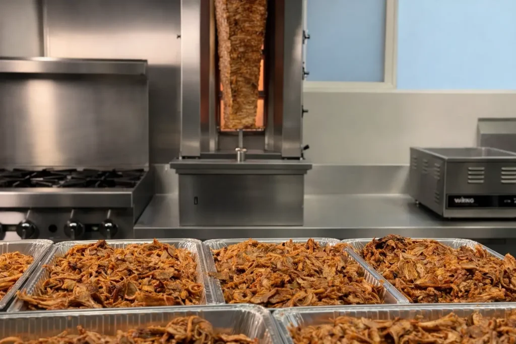 Turkish catering service with freshly prepared doner meat trays at Elite Turkish Cuisine in London Ontario